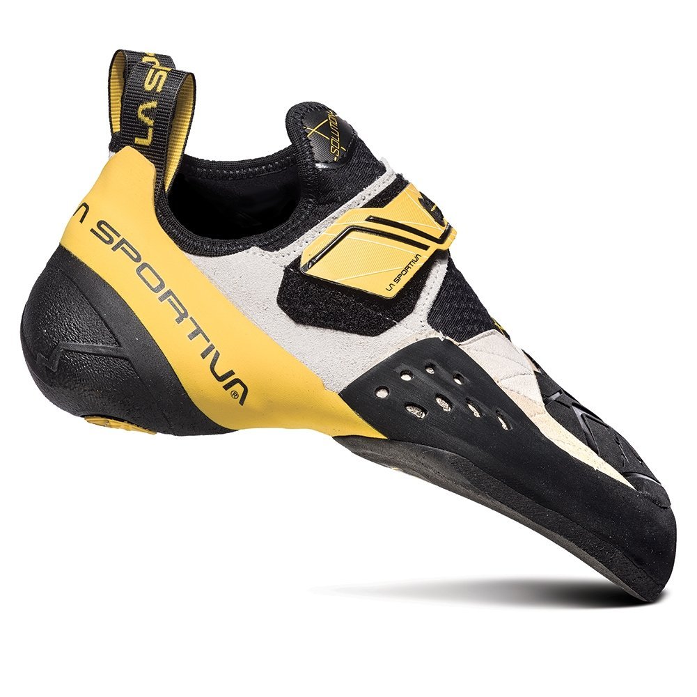 La Sportiva Men&s Solution Climbing Shoe - 44.5 - White / Yellow