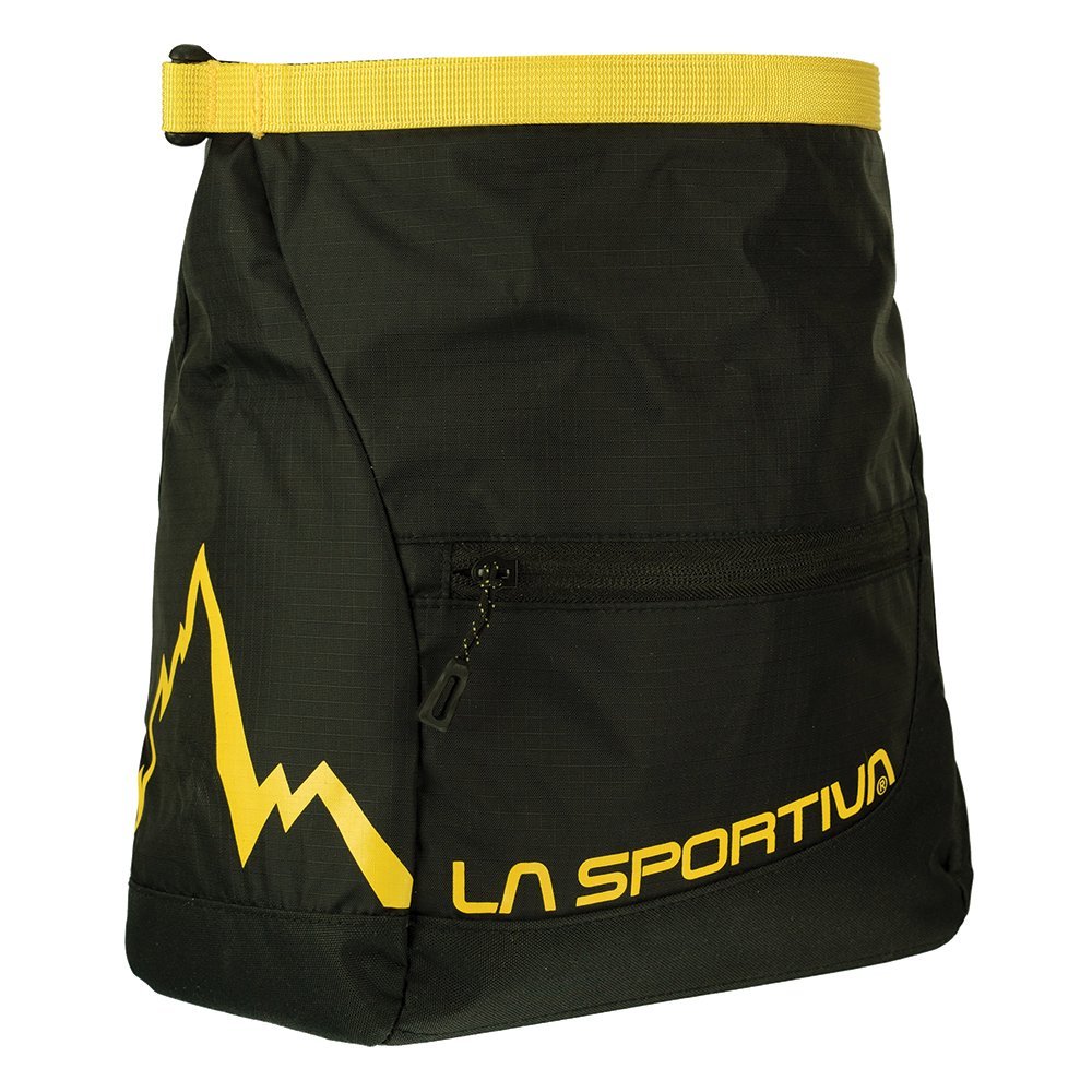 The La Sportiva Boulder Chalkbag is a large, bucket-style bag ideal for long or group bouldering sessions.