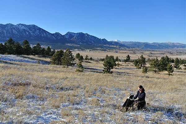The plains surrounding Boulder offer wide open views of the foothills that frame the town from the west