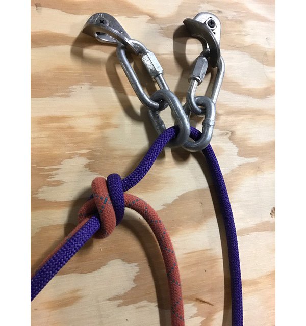 Well-dressed flat overhead knot