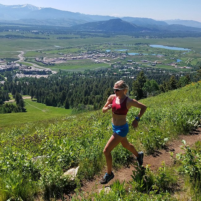 Meredith Edwards runs hill repeat workouts as part of Eric Orton's training plan