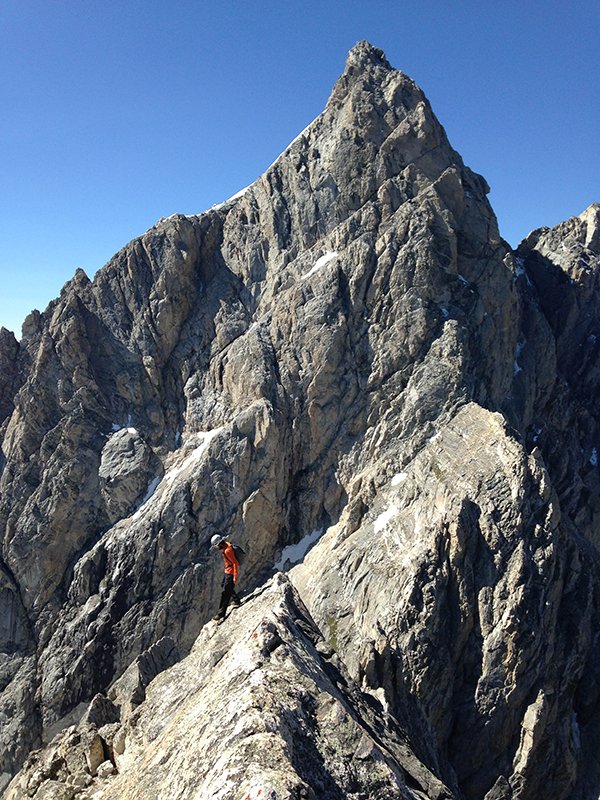 La Sportiva Mountain Running athlete Nick Elson previews the Teton Grand Traverse during a training day for the fastest known time near Mt. Owen, Wyoming