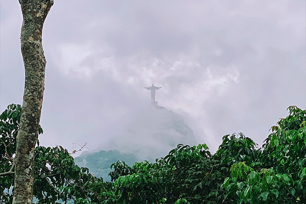 View of Christ the Redeemer statue 