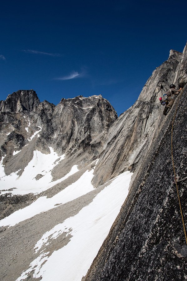 Climbing the Beaver's Tooth route in the Serendipity Spires in Southwest Alaska