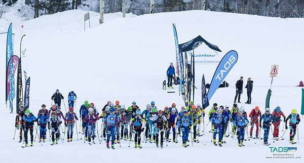 The starting line at the 2017 Taos Skimo Nationals