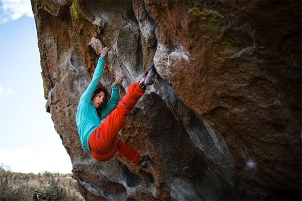 Carrie Cooper warming up in the Buttermilks 